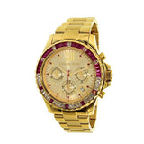 Michael Kors Everest Chronograph Gold Dial Gold Steel Strap Watch for Women - MK5871