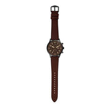 Fossil Retro Pilot Chronograph Brown Dial Brown Leather Strap Watch for Men - FS5833