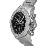 Breitling Avenger Chronograph 43 Black Dial Silver Steel Strap Watch for Men - A13385101B1A1