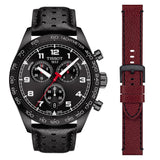 Tissot T Sport PRS 516 Chronograph Black Dial Black Leather Strap Watch for Men - T131.617.36.052.00