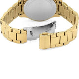 Michael Kors Layton Three Hand Mother of Pearl White Dial Gold Steel Strap Watch For Women - MK6870