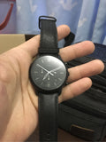 Fossil Neutra Chronograph Black Dial Black Leather Strap Watch for Men - FS5503