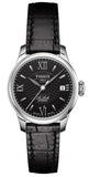 Tissot Le Locle Automatic Lady Black Dial Black Leather Strap Watch for Women - T41.1.123.57