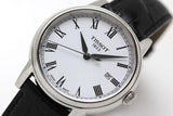 Tissot T Classic Carson White Dial Black Leather Strap Watch for Men - T085.410.16.013.00