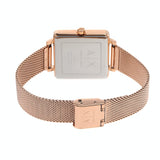 Armani Exchange Lola Quartz Silver Dial Rose Gold Mesh Strap Watch For Women - AX5802