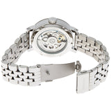 Fossil Boyfriend Automatic Skeleton Silver Dial Silver Steel Strap Watch for Women - ME3067