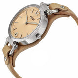 Fossil Georgia Bone Grey Dial Beige Leather Strap Watch for Women - ES2830