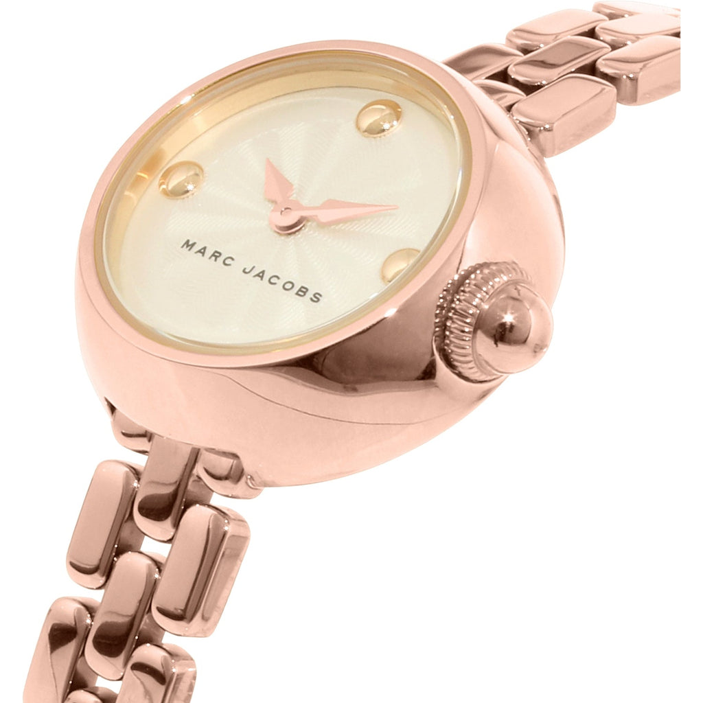 Marc Jacobs Courtney White Dial Rose Gold Steel Strap Watch for Women