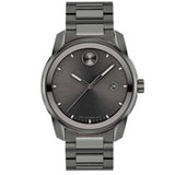 Movado Bold Verso Grey Dial Grey Steel Strap Watch for Men - 3600860