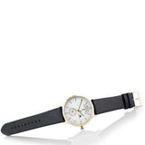 Tommy Hilfiger Hunter White Dial Black Leather Strap Watch for Men - 1791606