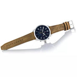 Tommy Hilfiger Briggs Chronograph Blue Dial Brown Leather Strap Watch for Men - 1791424