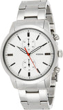 Fossil Townsman White Dial Silver Steel Strap Watch for Men - FS5346