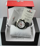 Tissot T Race Chronograph White Dial Black Rubber Strap Watch for Men - T048.417.27.037.00