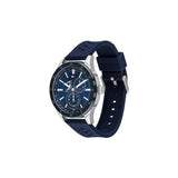 Tommy Hilfiger Austin Quartz Blue Dial Blue Rubber Strap Watch for Men - 1791635