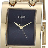 Guess Trend Multi Chain Black Dial Gold Steel Strap Watch for Women - U1117L5