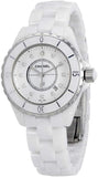 Chanel J12 Diamonds Ceramic White Dial White Steel Strap Watch for Women - J12 H1628