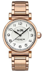 Coach Madison White Dial Rose Gold Steel Strap Watch for Women