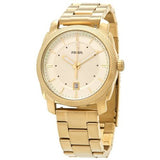 Fossil Machine Gold Dial Gold Steel Strap Watch for Men - FS5264