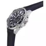 Fossil Garrett Chronograph Black Dial Black Rubber Strap Watch for Men - FS5624