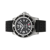 Breitling Superocean II 44mm Black Dial Black Rubber Strap Watch for Men - A17367D71B1S2