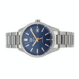 Tag Heuer Carrera Quartz Diamonds Blue Dial Silver Steel Strap Watch for Women - WAR1114.BA0601