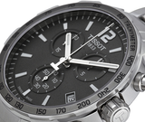 Tissot Quickster Chronograph Jam Tangan Tali Baja Perak Dial Hitam Untuk Pria - T095.417.11.067.00