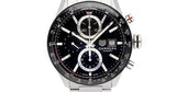 Tag Heuer Carrera Automatic Chronograph Black Dial Silver Steel Strap Watch for Men - CBM2110.BA0651