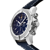 Breitling Avenger Chronograph 45mm Blue Dial Blue Calfskin Strap Watch for Men - A13317101C1X2