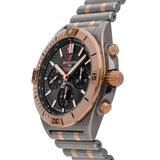 Breitling Chronomat B01 42 18K Red Gold Black Dial Two Tone Steel Strap Watch for Men - UB01341A1B1U1