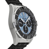 Breitling Chronomat B01 44 Platinum Blue Dial Rubber Strap Watch for Men - PB0136251C1S1