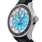 Breitling Superocean Automatic 44 Turquoise Dial Black Rubber Strap Watch for Men - A17376211L2S1