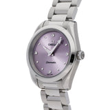 Omega Seamaster Aqua Terra Quartz Purple Dial Silver Steel Strap Watch for Women - 220.10.28.60.60.001