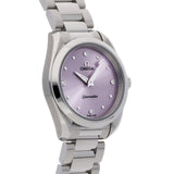 Omega Seamaster Aqua Terra Quartz Purple Dial Silver Steel Strap Watch for Women - 220.10.28.60.60.001