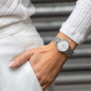 Tissot T Classic Everytime Small White Dial Silver Mesh Bracelet Watch For Women - T109.210.11.033.00