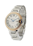 Cartier Ballon Bleu De Cartier Diamonds Silver Dial Silver Steel Strap Watch for Women - WE902080