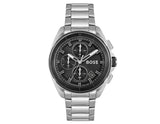 Hugo Boss Volane Black Dial Silver Steel Strap Watch for Men - 1513949