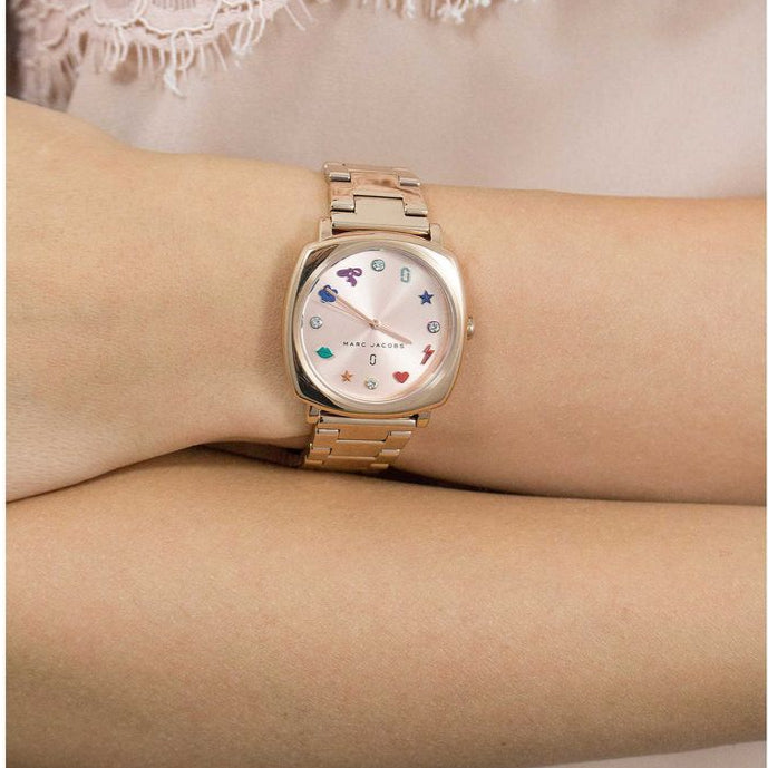 Marc Jacobs クラシック　mj3595 ローズゴールド Marc Jacobs MJ3595 Classic Rose Gold Tone Steel 28mm Chain style