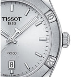 Tissot PR 100 Sport Chic Silver Dial Silver Steel Strap Watch for Women - T101.910.11.031.00