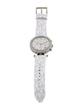 Michael Kors Parker Chronograph White Dial White Leather Strap Watch For Women - MK7226