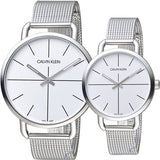 Calvin Klein Even Quartz White Dial Silver Steel Strap Watch for Women - K7B21126