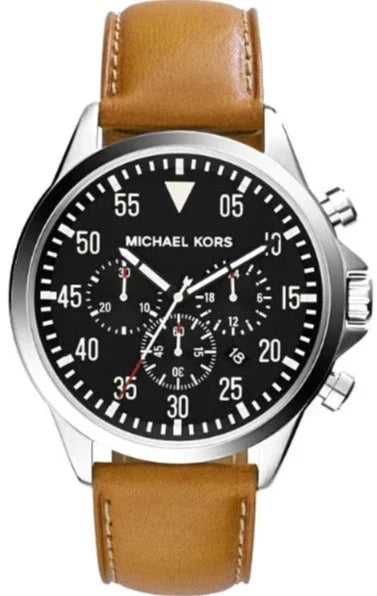 Michael Kors Gage Chronograph Quartz Black Dial Brown 