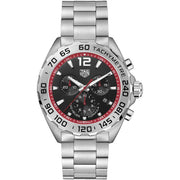 Tag Heuer Formula 1 Chronograph Black Dial Silver Steel Strap Watch for Men - CAZ101Y.BA0842