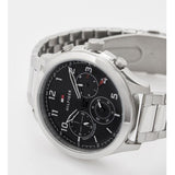 Tommy Hilfiger Asher Chronograph Black Dial Silver Steel Strap Watch For Men - 1791852