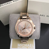 Michael Kors Bradshaw Quartz Rose Gold Dial Rose Gold Steel Strap Watch For Women - MK6556