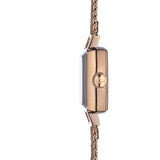 Tissot Lovely Square Lady Quartz Rose Gold Dial Rose Gold Mesh Bracelet Watch For Women - T058.109.33.456.00