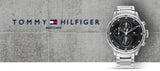 Tommy Hilfiger Trent Quartz Black Dial Silver Steel Strap Watch For Men - 1791805