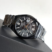 Citizen Tsuyosa Automatic Camouflage Black Dial Black Steel Strap Watch For Men - NJ0155-87E