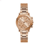 Guess Cosmic Chronograph Rose Gold Dial Rose Gold Steel Strap Watch for Women - GW0465L2