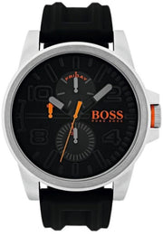 Hugo Boss Detroit Sport Quartz Black Dial Black Rubber Strap Watch for Men - 1550006