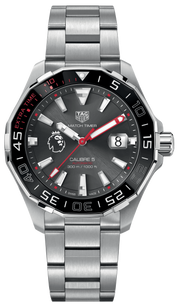 Tag Heuer Aquaracer Calibre 5 Premiere League Edition Black Dial Silver Stainless Steel Watch for Men - WAY201D.BA0927
